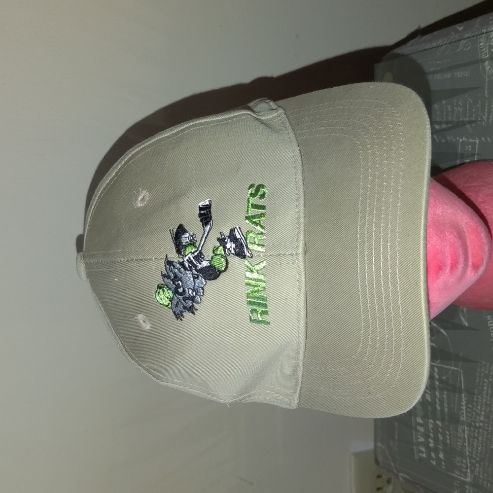 Rink Rat Embroidered Logo Adjustable Hockey Cap Hat One Size